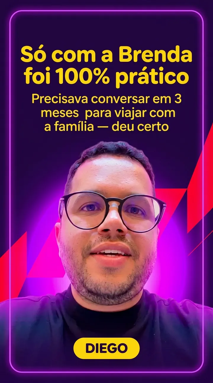 Diego, aluno do Inglês com Brenda