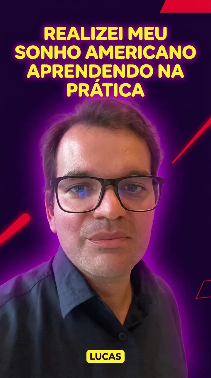 Lucas, aluno do Inglês com Brenda